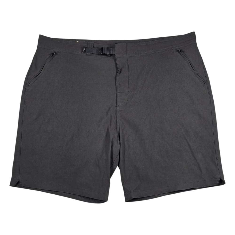 PRANA Zion Hybrid II Stretch Belted Green/Gray 7" Hiking Shorts - Men's Size 40